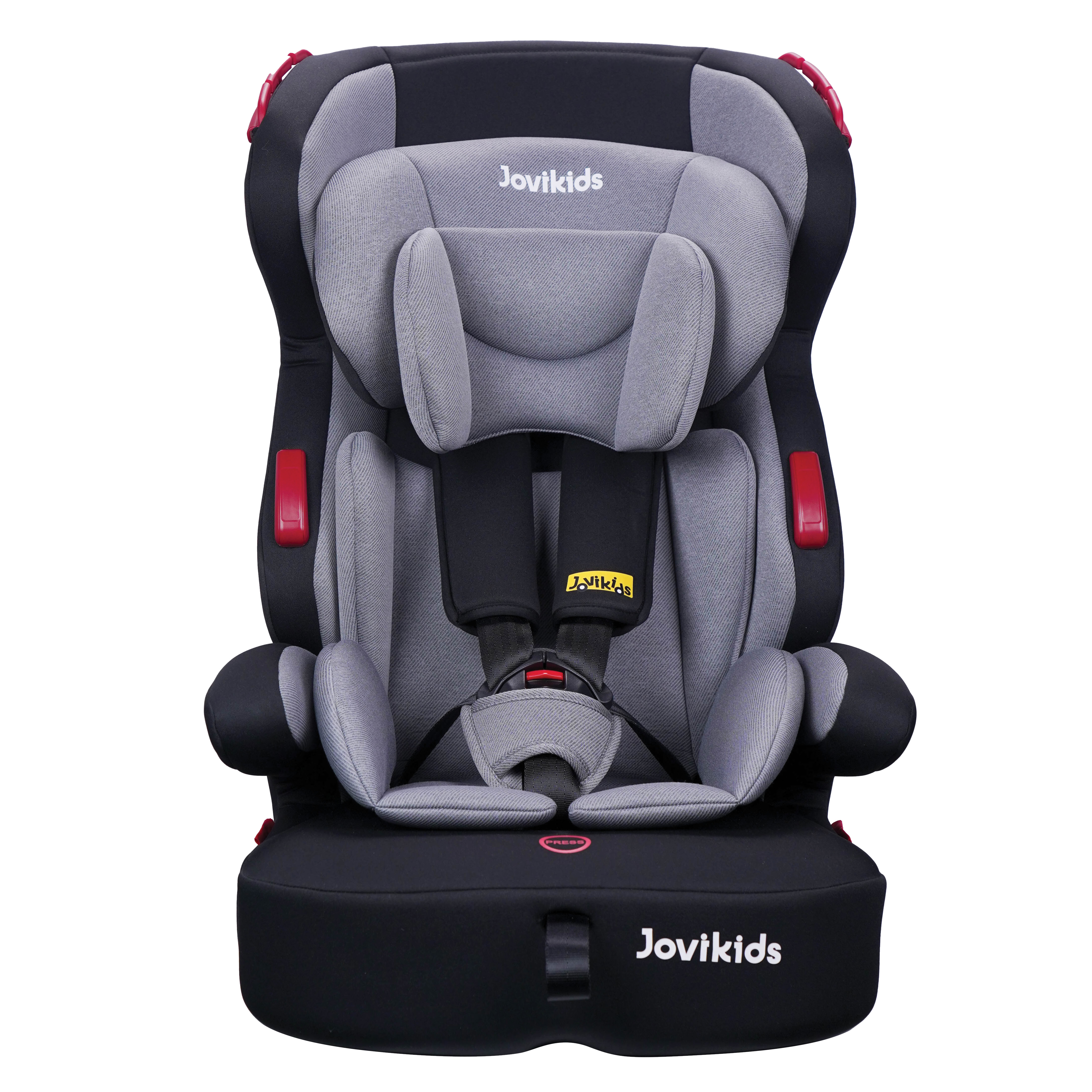 Jovikids Tammy 3in1 Highback Booster Car Seat for Group 1/2/3, 9M-12Y Convertible to Booster Seat - Grey