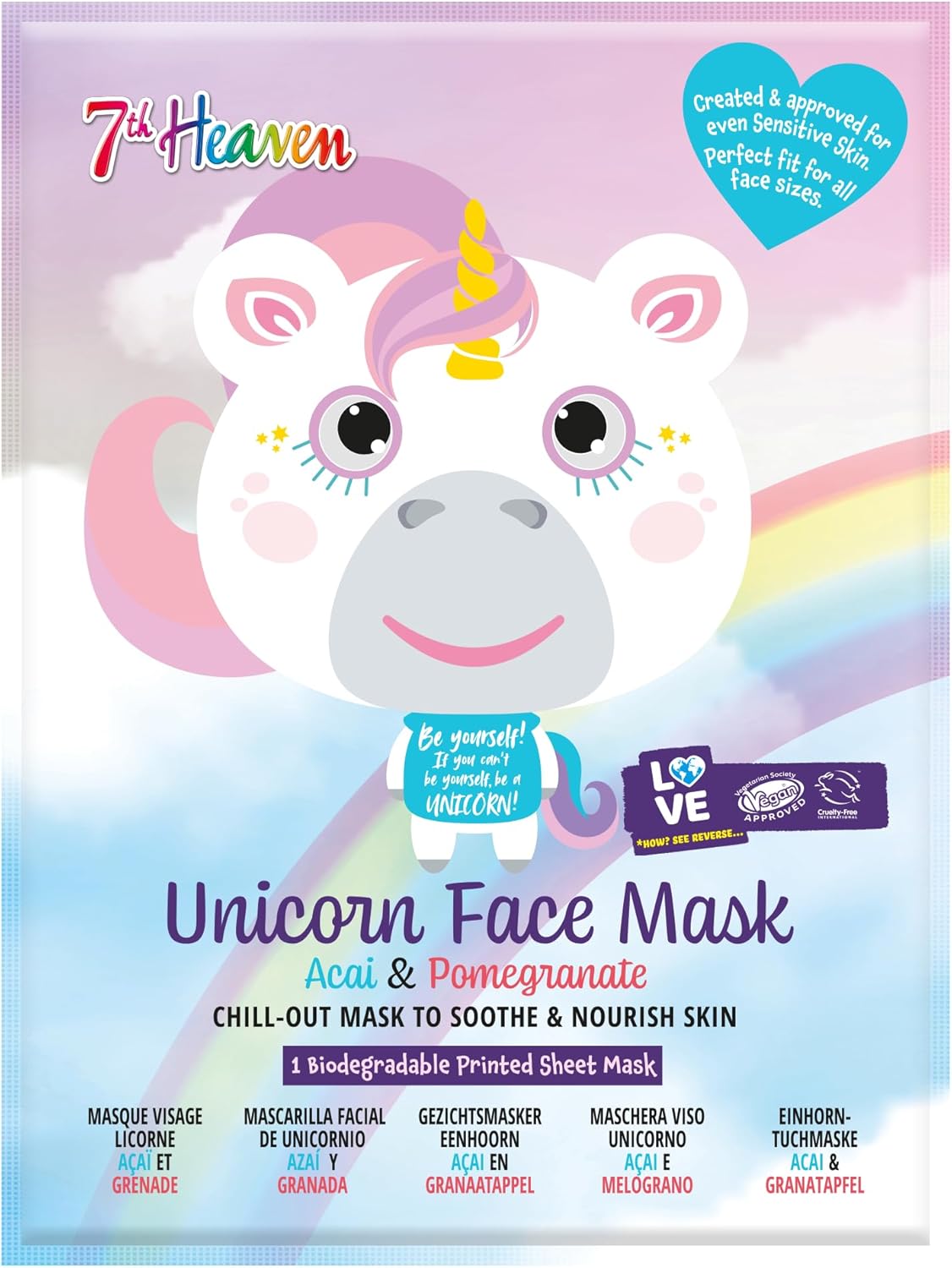 7th Heaven Unicorn Face Sheet Mask 26 ml