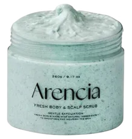 أرينشيا مقشر فروة الرأس والجسم فريش كلاود بالنعناع الفرنسي والزنبق - 260 جم