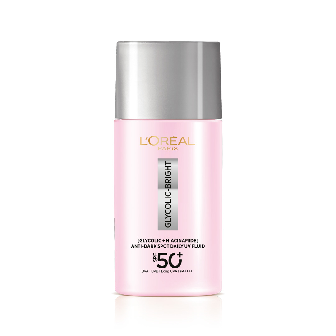 لوريال باريس سائل جليكوليك برايت بعامل حماية من أشعة الشمس SPF 50+ PA+ المضاد للبقع الداكنة