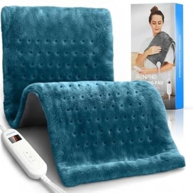 Renpho Heating Pad 12 X 24 Inch 10 Heat Levels - Blue