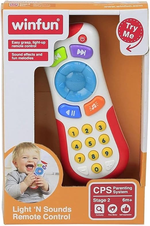 WinFun Light 'N Sounds Remote Control – Light-Up Musical Toy Remote for Babies