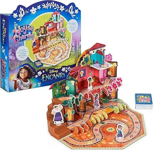 Spin Master Games Disney Encanto House of Charms – Cooperative Family Board Game with Magic Tokens, Ages 5+