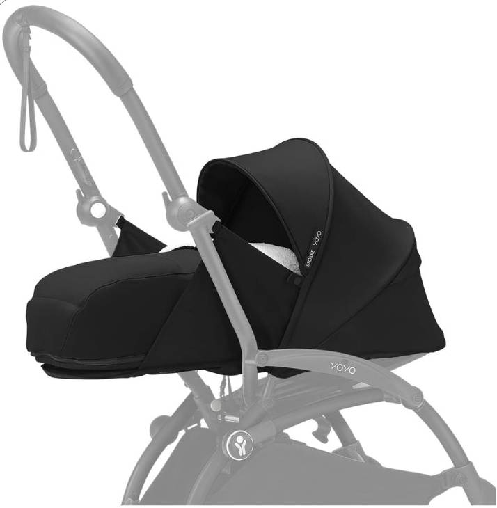 Stokke Yoyo3 Newborn 0+ Black Frame Stroller - Black