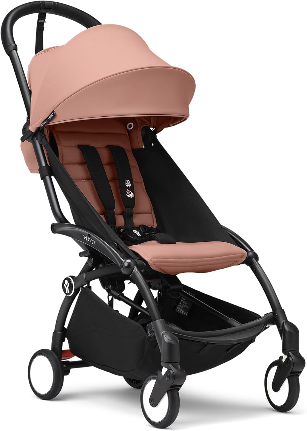 Stokke Yoyo3 6+ Months Black Frame Stroller - Ginger