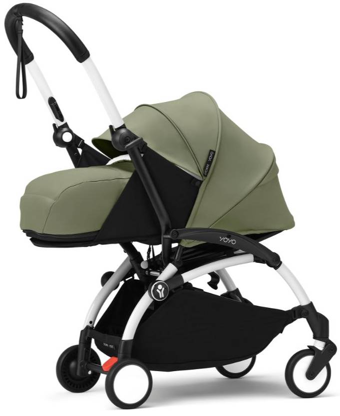 Stokke Yoyo3 Newborn Pack 0+ White Frame Stroller - Olive