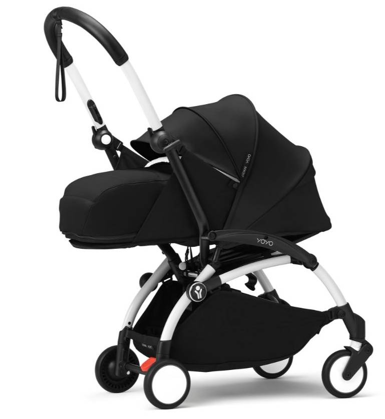 Stokke Yoyo3 Newborn Pack 0+ White Frame Stroller - Black