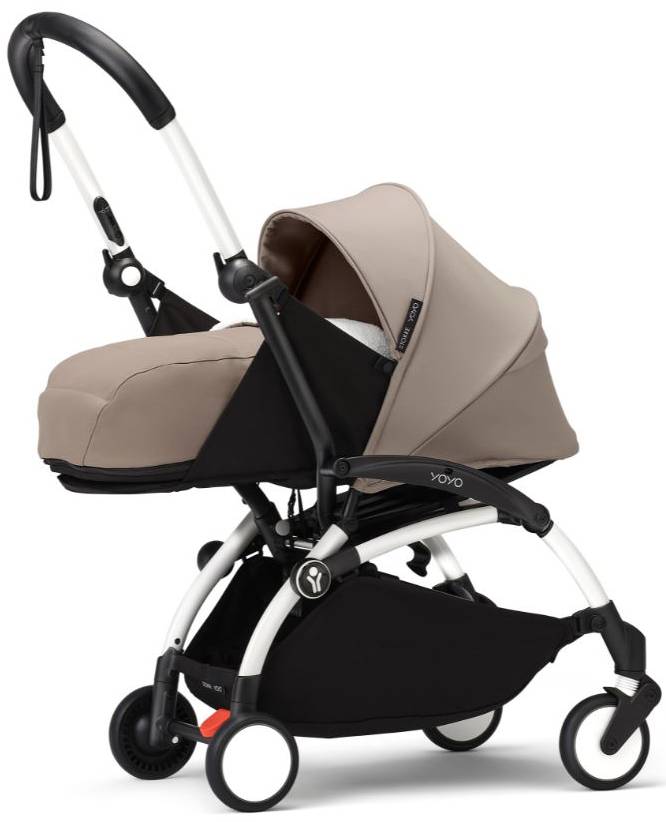 Stokke Yoyo3 Newborn Pack 0+ White Frame Stroller - Taupe