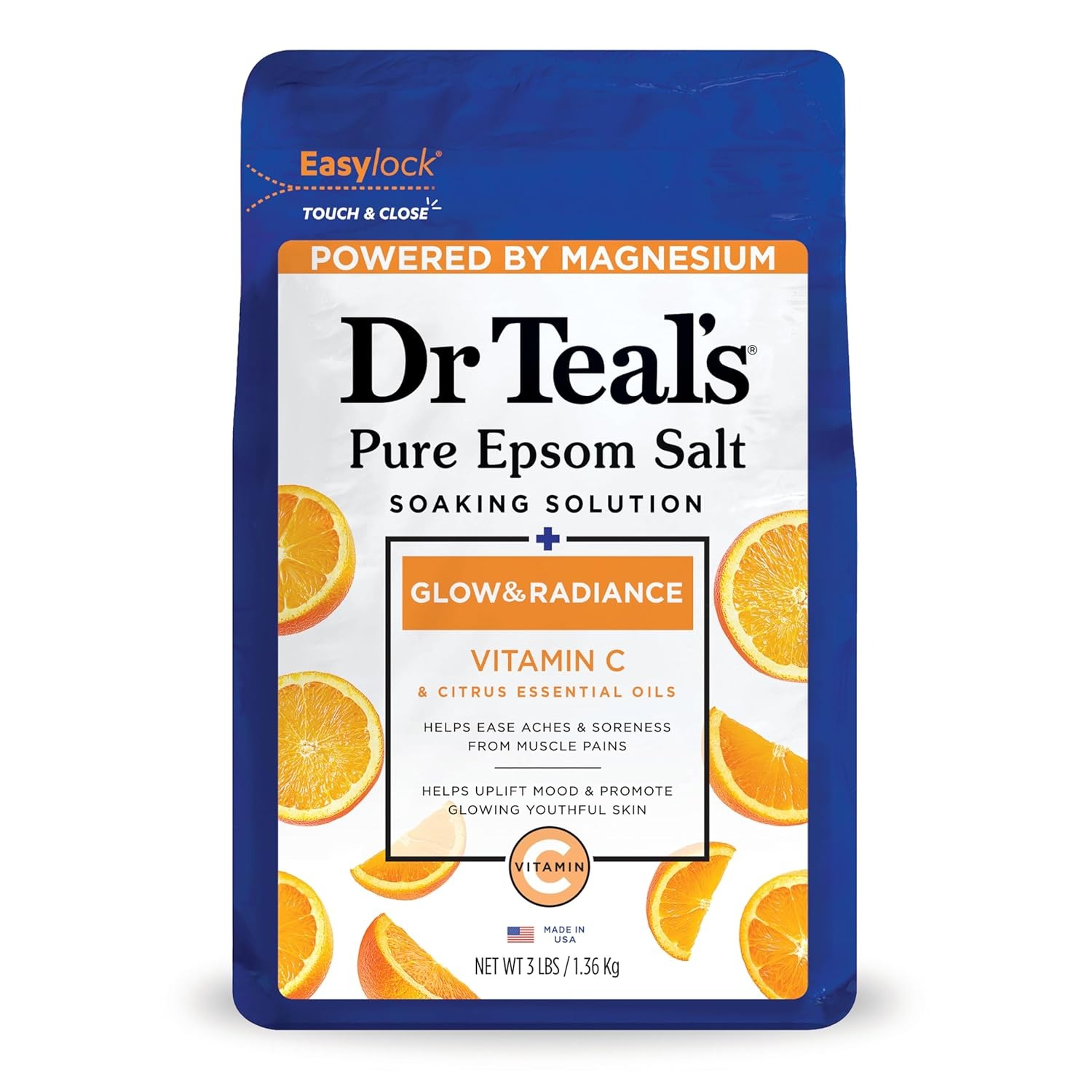 Dr Teal'S Epsom Bath Salt - Vitamin C & Citrus Oils 1.36 Kg