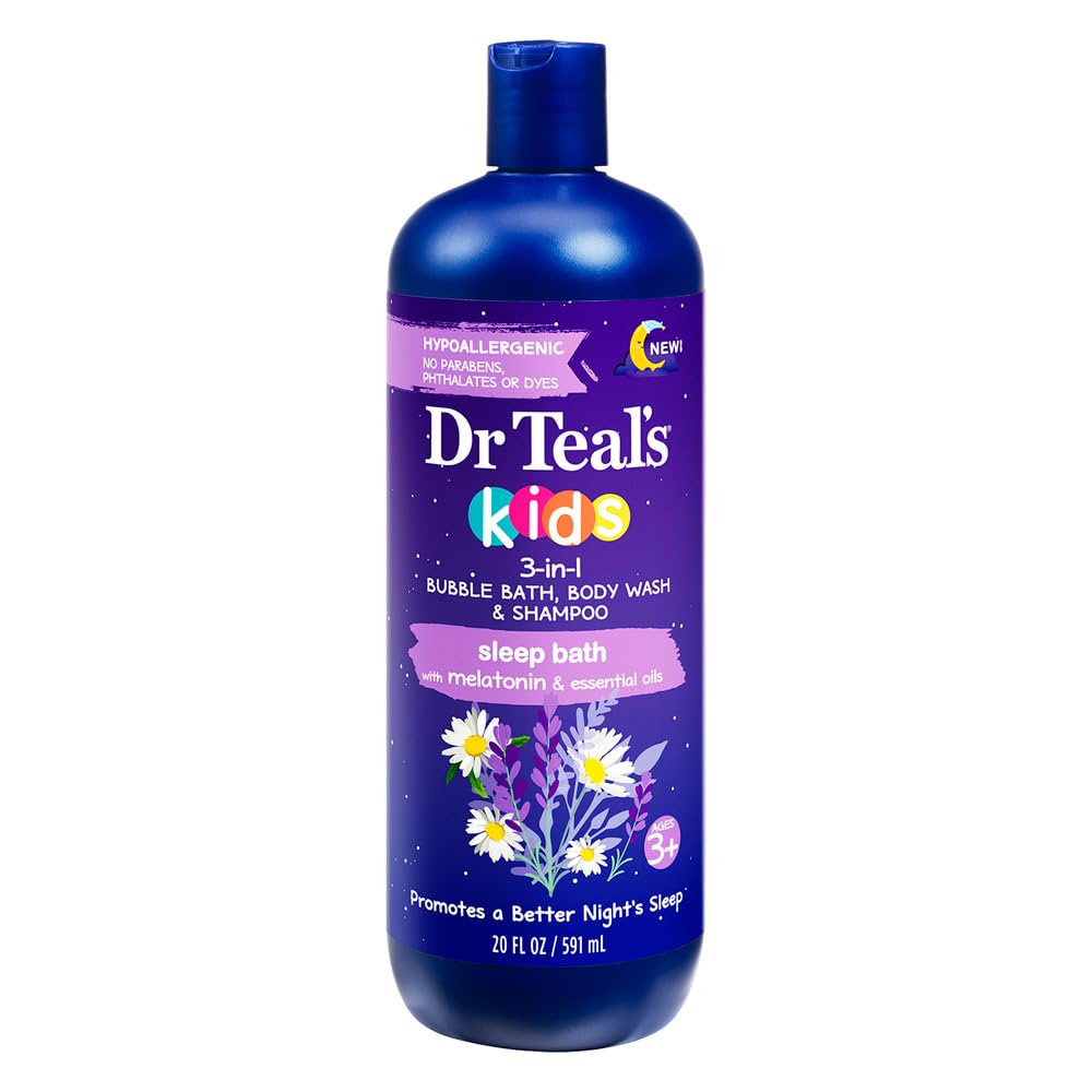 Dr Teal Kids 3 In 1 Bubble, Body Wash & Shampoo Bath 591Ml