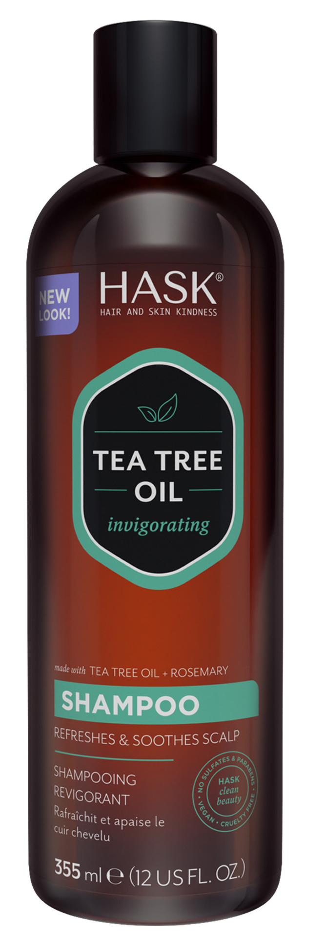 Hask Tea Tree Oil & Rosemary Shampoo 355Ml