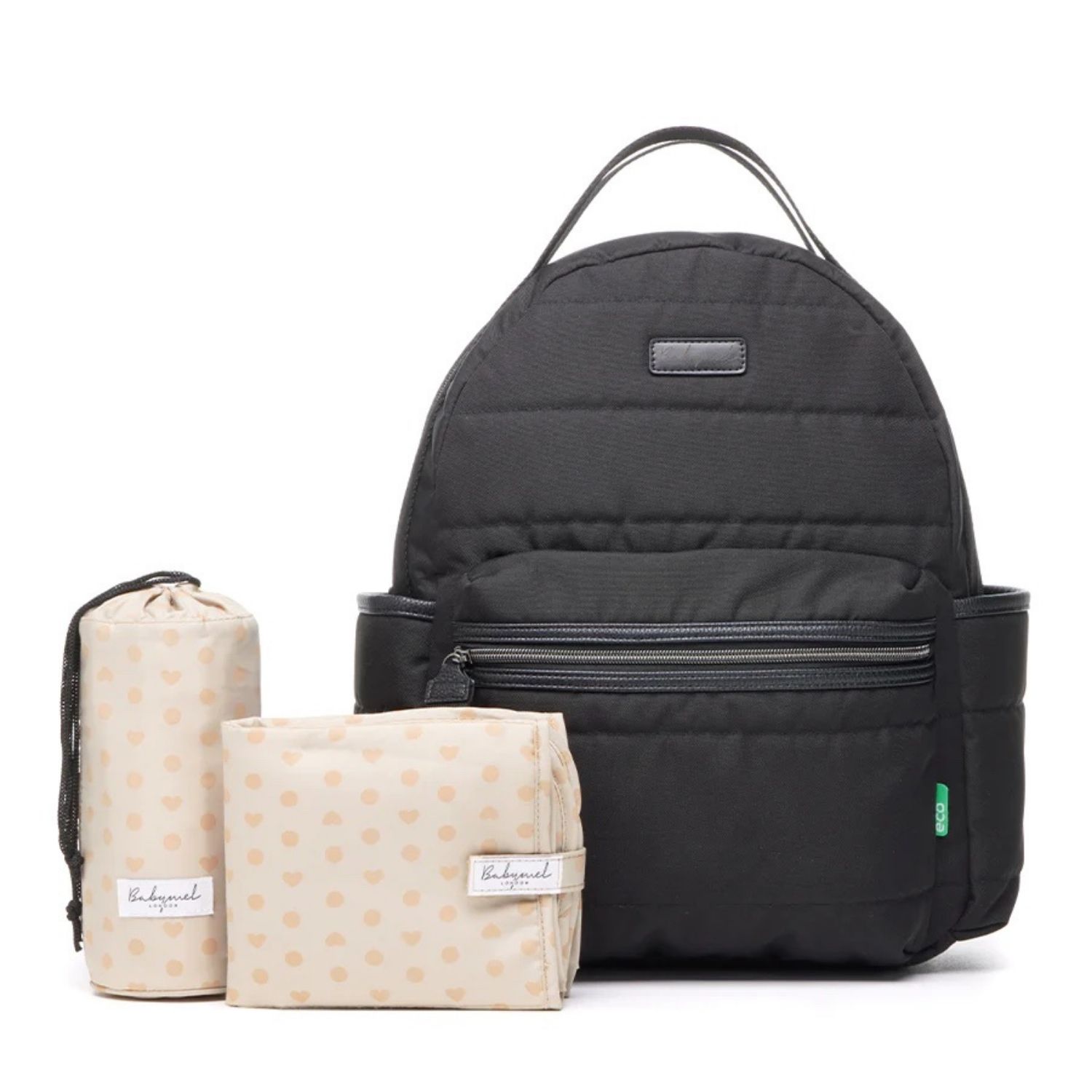Babymel Lola Eco Quilt diaper bag Black
