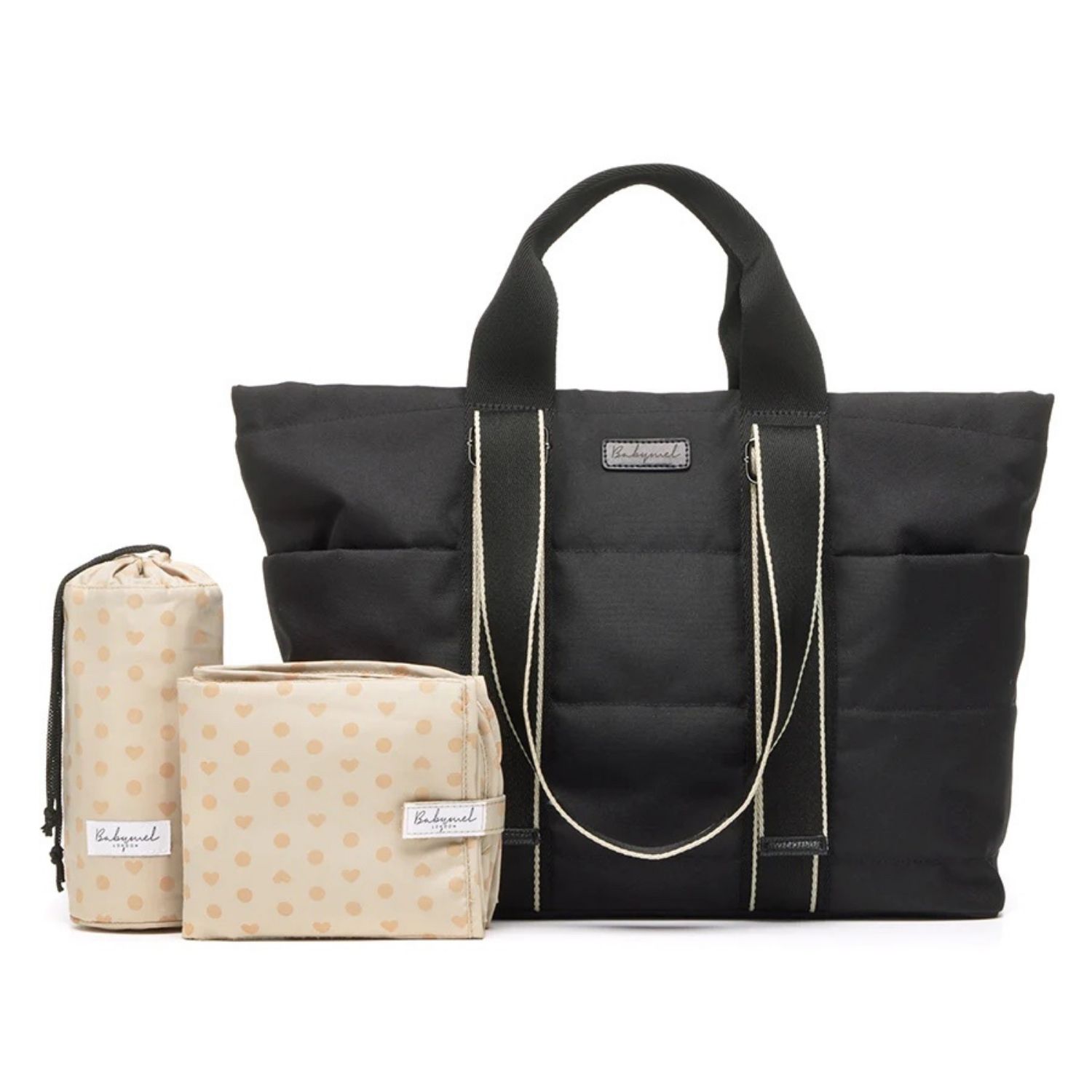 Babymel Sammi Eco Quilt diaper bag Black