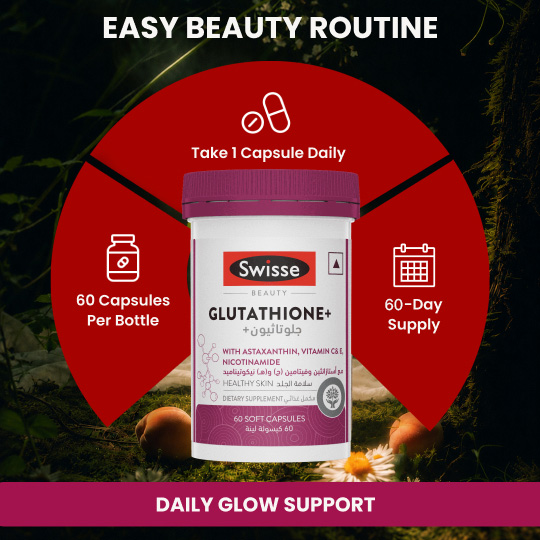 glutathione swisse Beauty Glutathione+ 60 Capsules Strength:3000 mcg Nature Glow Glutathione Collagen ACNE / PIMPLE