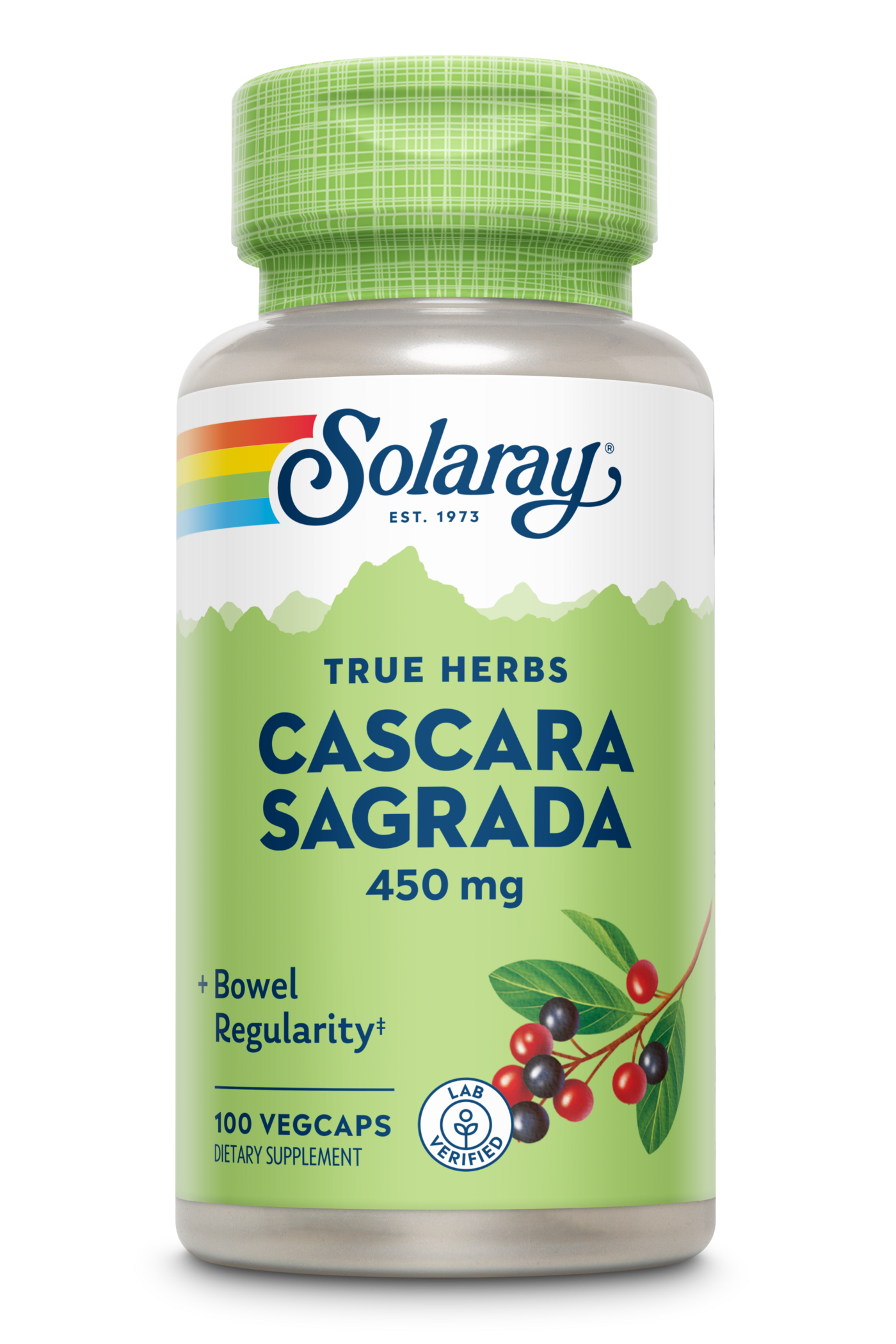 Solaray, Cascara 450mg 100 Capsules