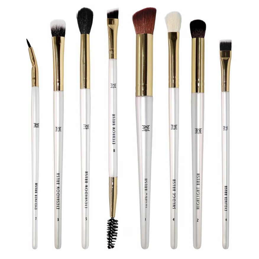 Make Over 22 Eyes And Eyebrow Brush Set Mx01 × 8