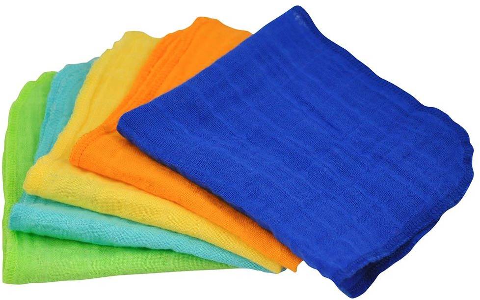 Green Sprouts - Muslin Face Cloths 5Pk Blue