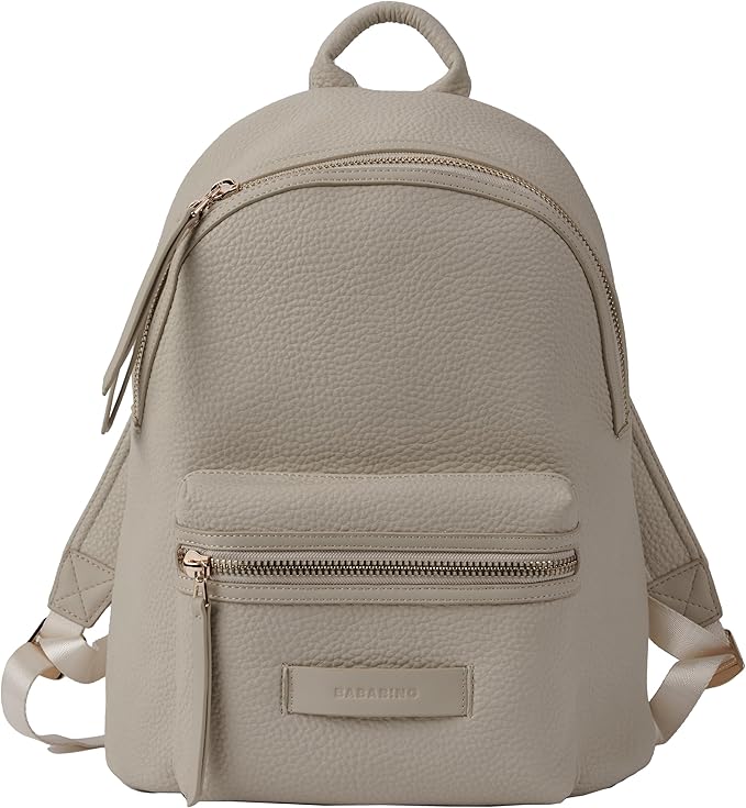 Bababing Tumble Leather Changing Bag Sand/Rose Gold
