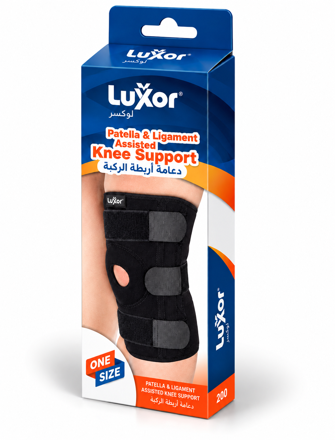 LUXOR Open Patella & ligament assisted knee support 200 -Adjustable