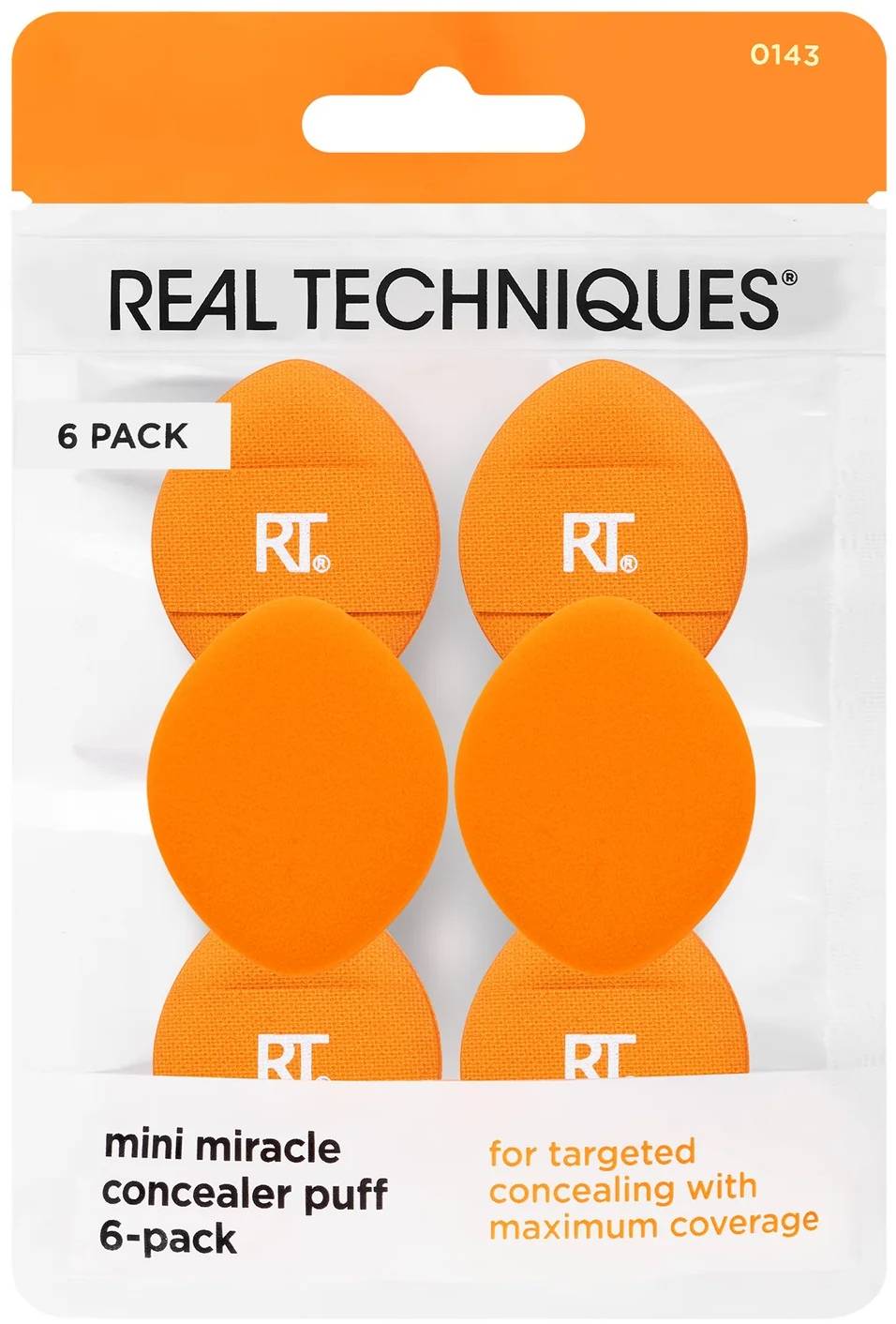 Real Techniques Mini Miracle Concealer Puff Trio × 6