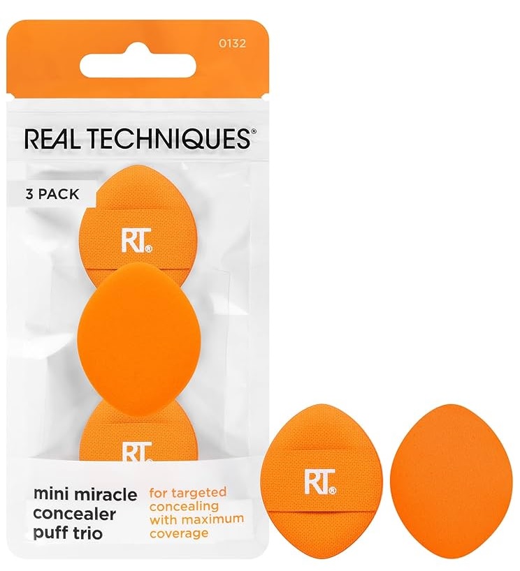 Real Techniques Mini Miracle Concealer Puff Trio × 1