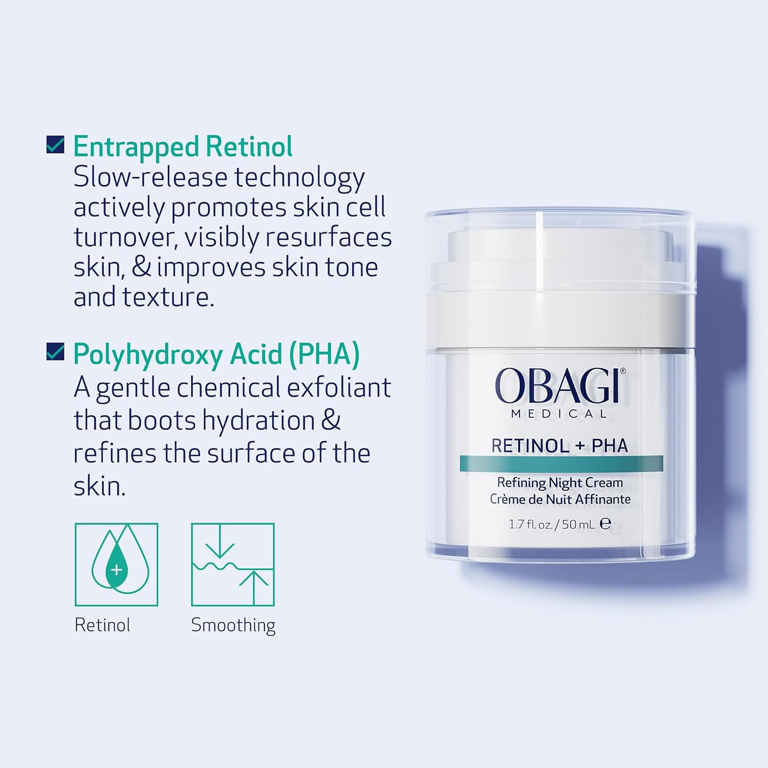 Obagi Retinol + Pha Refining Night Cream (50 Ml) | Nahdi