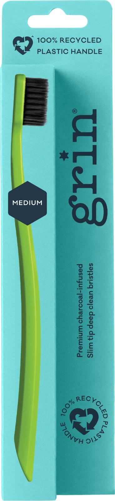 غرين فرشاة أسنان وسط لون لايم 1 قطعة