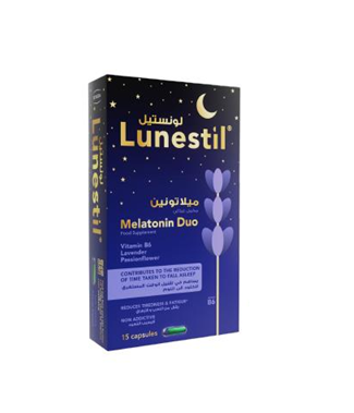 Lunestil Melatonin sleep Duo Capsules - 1mg -  15 Capsules