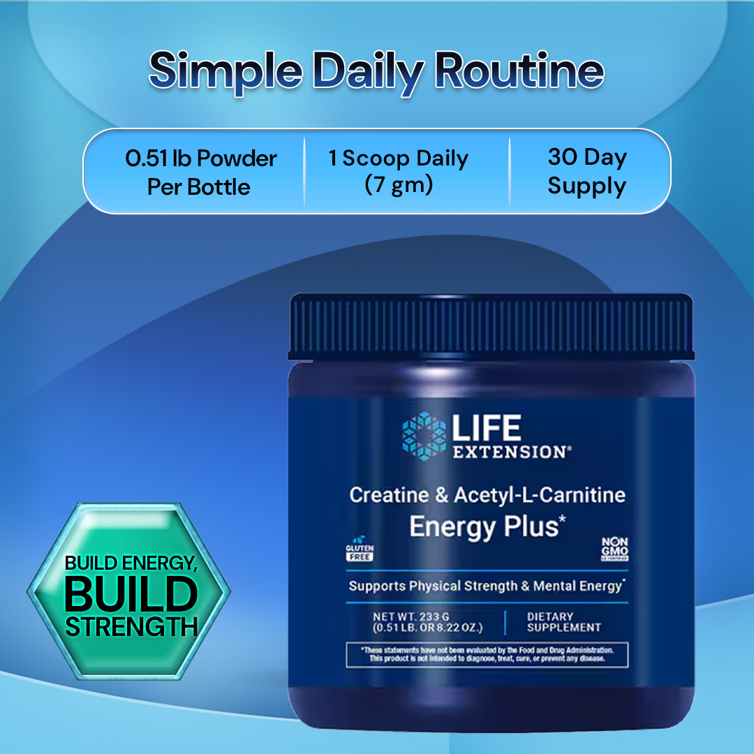 Life Extension Creatine Acetyl-L-Carnitine Energy Plus - 0.51 lb