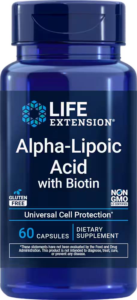 Life Extension Alpha-Lipoic Acid with Biotin - 60 Capsules