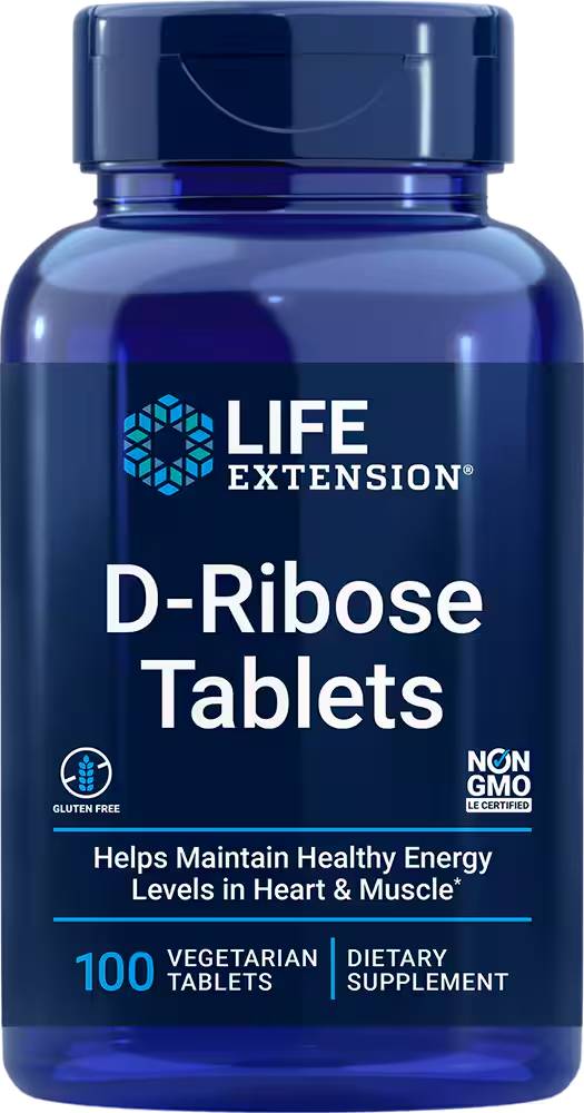 Life Extension D-Ribose Tablets - 100 Vegetarian Tablets