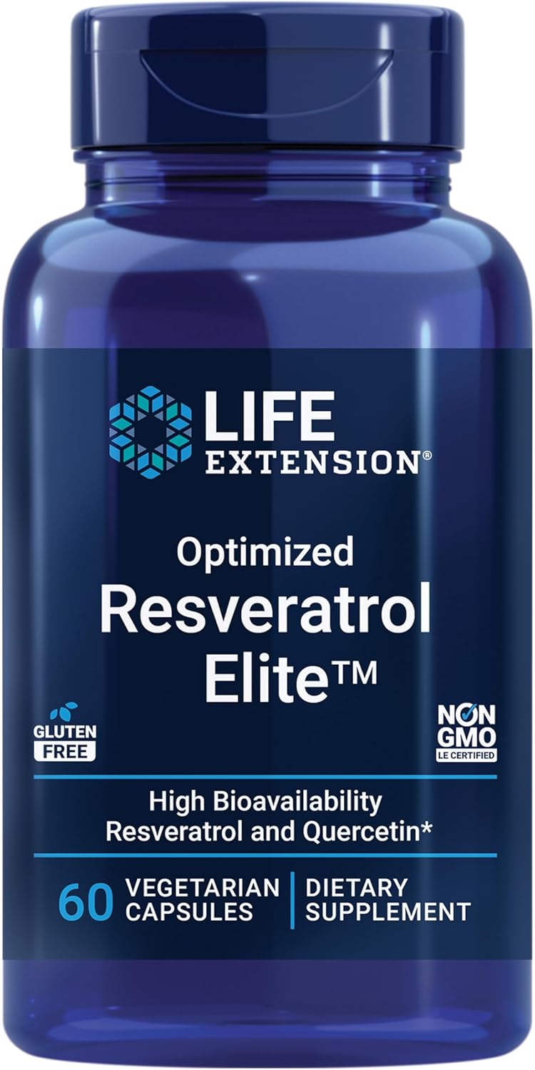 Life Extension Optimized Resveratrol Elite - 60 Vegetarian Capsules