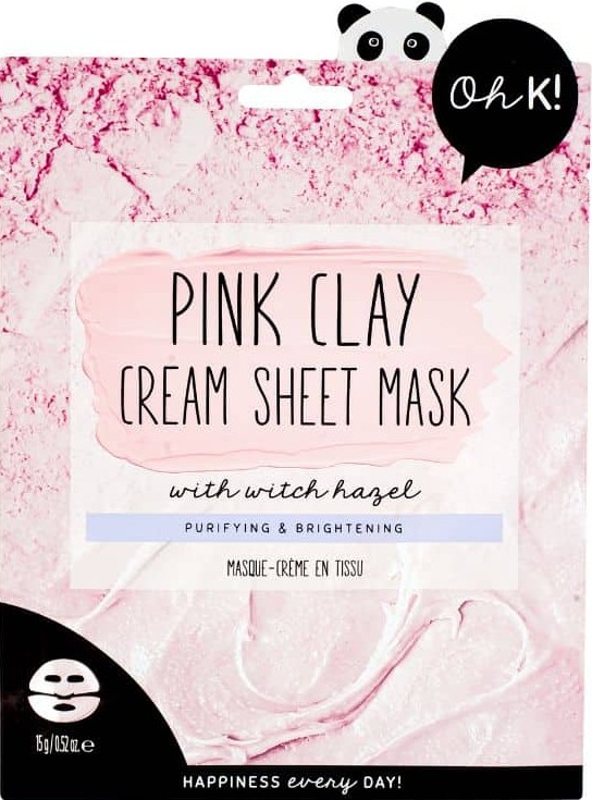 Oh K! Cream Sheet Mask Pink Clay × 1
