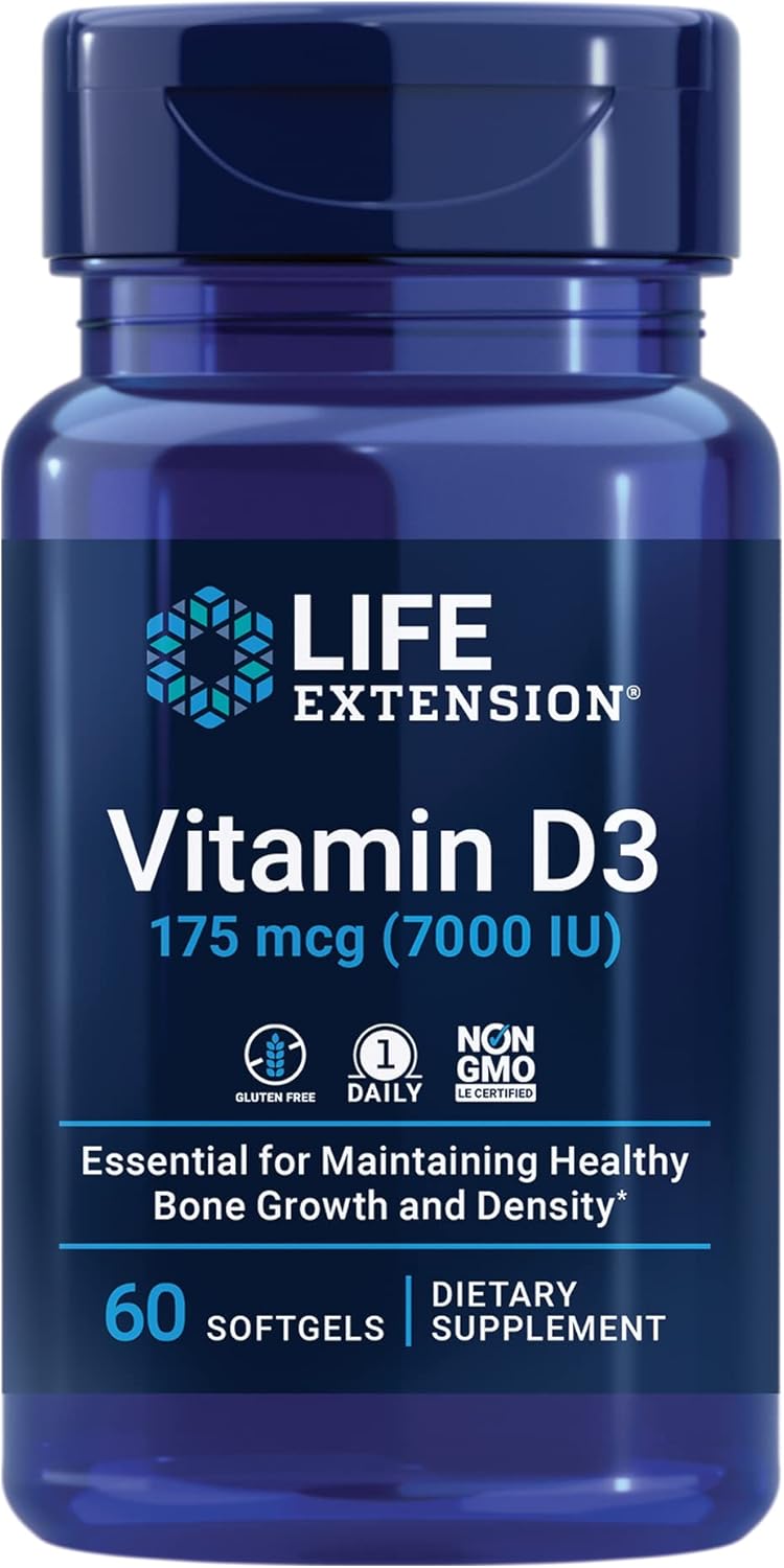 Life Extension Vitamin-D3 175mcg (7000 Iu) - 60 Softgels