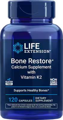 Life Extension Bone Restore With Vitamin K2 - 120 Capsules