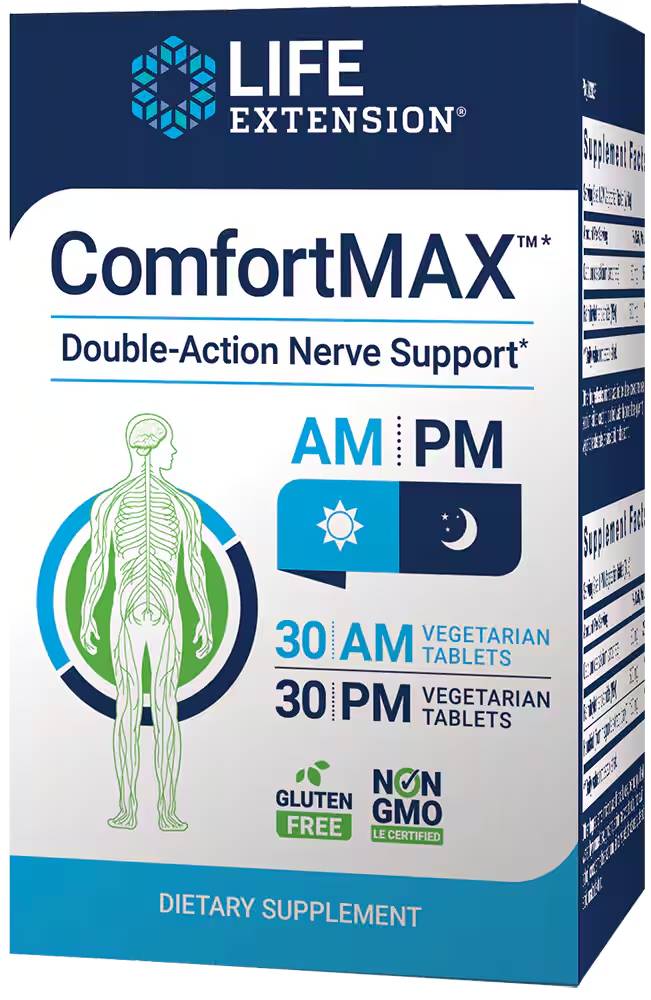 Life Extension Comfortmax 60 Am/Pm Vegetarian Tablets