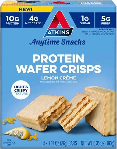 Atkins Snack Wafer 5pk Lemon Creme