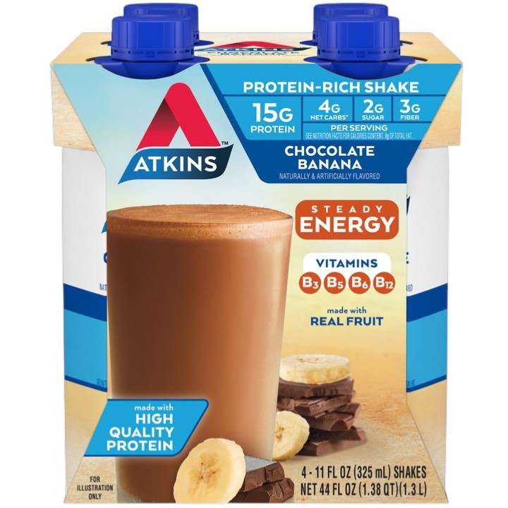 Atkins RTD Energy Shake 4pk Creamy Caramel