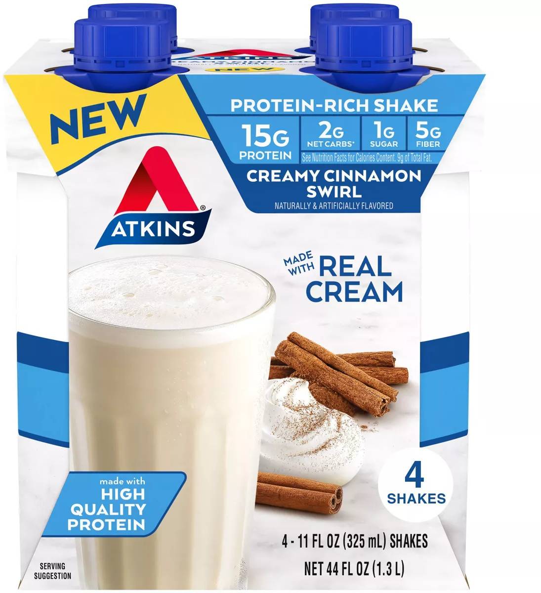 Atkins RTD Shake 4pk Creamy Cinnamon Swirl