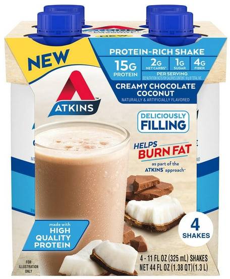 Atkins RTD Shake 4pk Creamy Chocolate Coconut