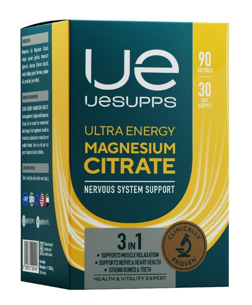 Ultra Energy Magnesium Citrate - 90 Softgels