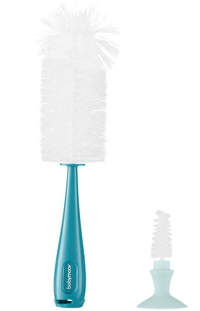 Babymoov 2 in 1 Bottle & Nipple Brush - Blue