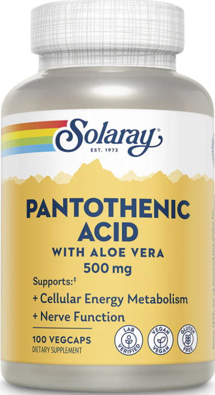 Solaray Pantothenic Acid 500 mg - 100 Capsules