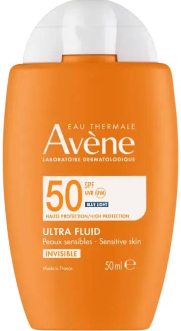 أفين ألترا فلويد واقي شمس غير مرئي SPF 50 خالي من العطر 50 مل