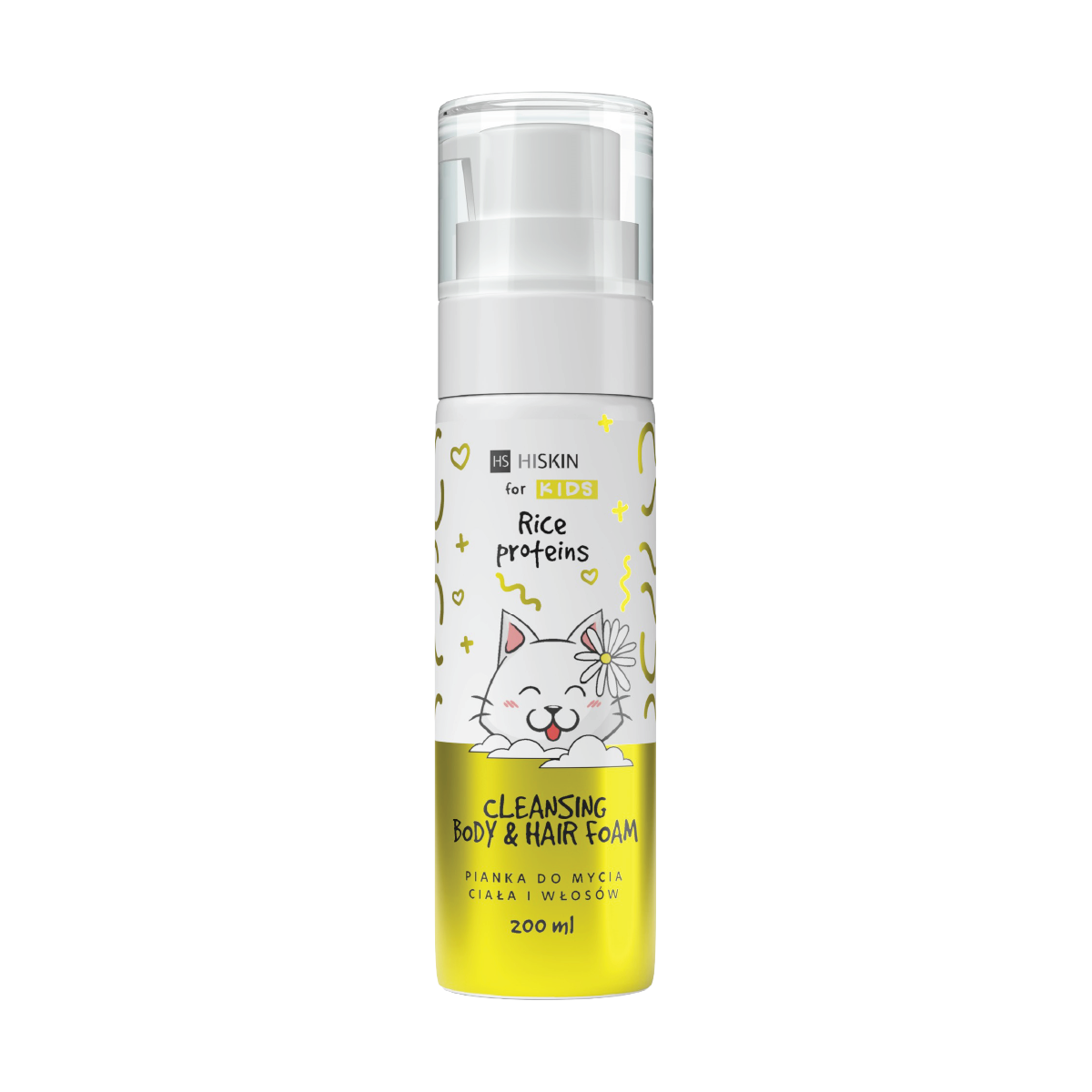 Hiskin Kids Cleansing Hair Foam Rice Protein 200ml