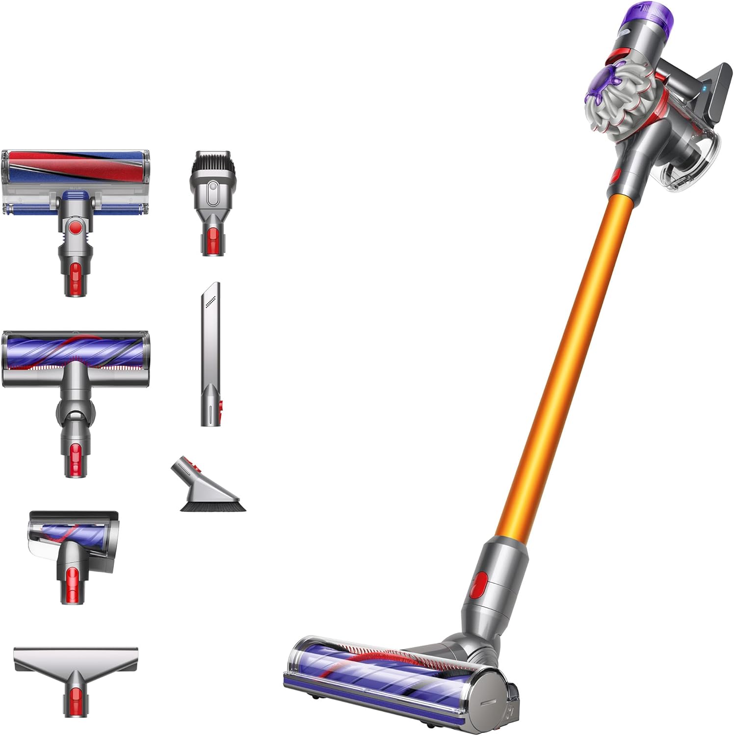Dyson V8 Absolute Silver Yellow Cordless Vacuum