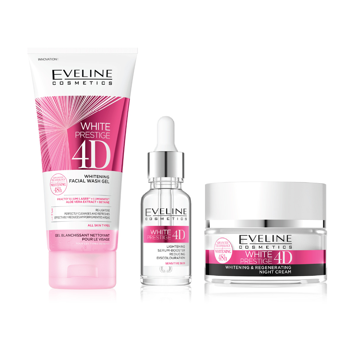 Eveline White Prestige 4d Promo Pack (Face Wash+Serum+Cream)