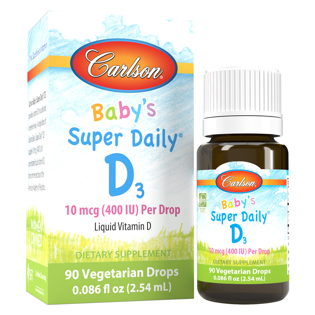 Carlson Baby Veg Super Daily D3 400IU 90 Drops