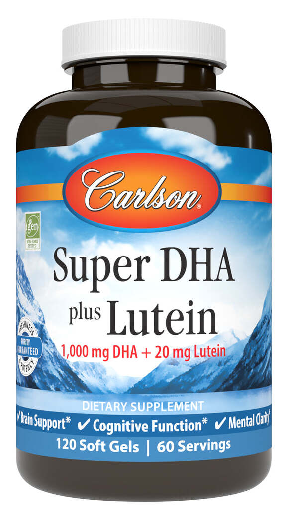 Carlson Super DHA 1000mg + Lutein 20mg 120 Soft Gels