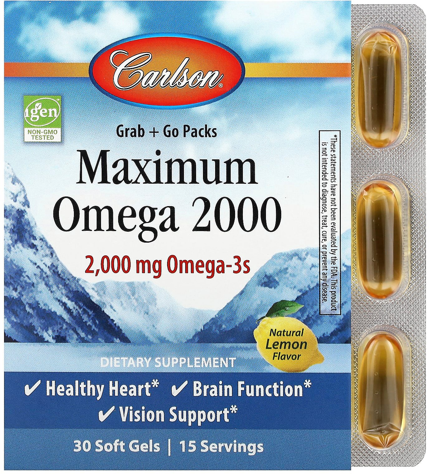 Carlson Maximum Omega 2000mg 30 Soft Gel